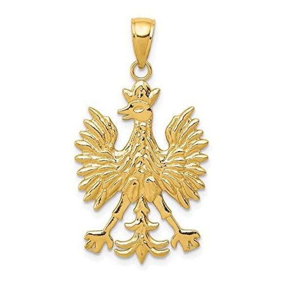 10K Yellow Gold Phoenix Mythological Bird Charm